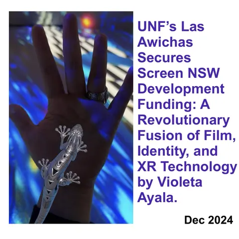 Tarjeta hecha por el estudio: Las Awichas obtiene fondos de desarrollo de Screen NSW. Diciembre de 2024