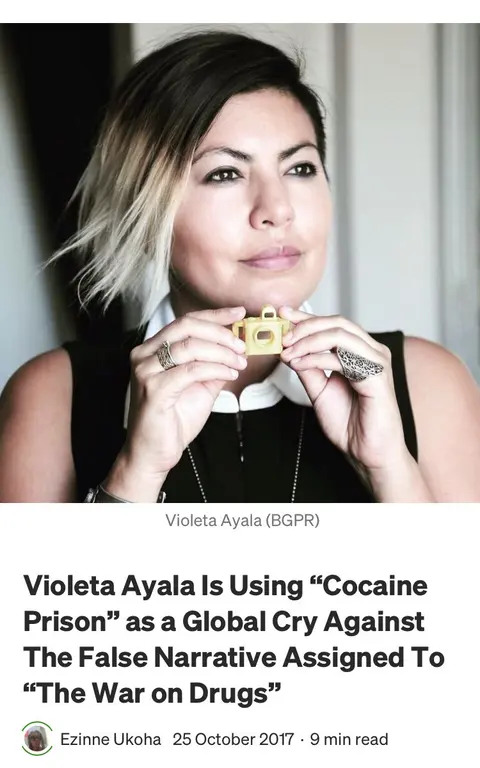 Recorte de prensa: Medium, sobre Cocaine Prison.