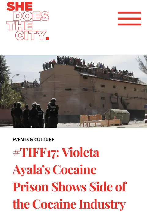 Recorte de prensa: She Does The City, sobre Cocaine Prison.