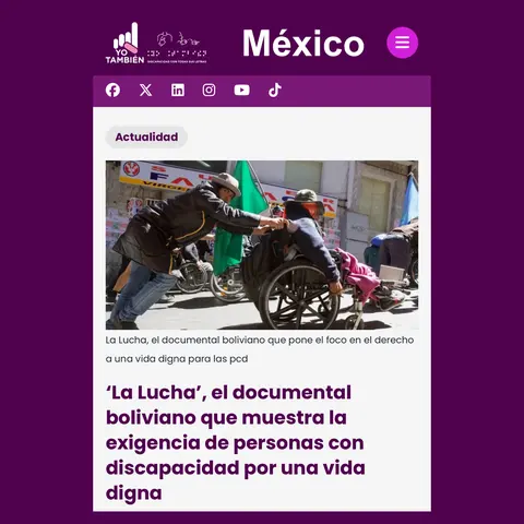Recorte de prensa: Yo También, sobre La Lucha.