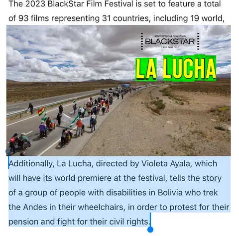 Recorte de prensa: South Philly Review, sobre La Lucha.