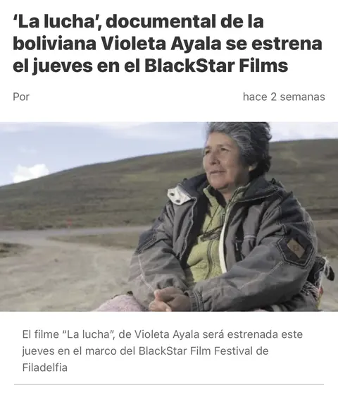Recorte de prensa: La Razón, sobre La Lucha.
