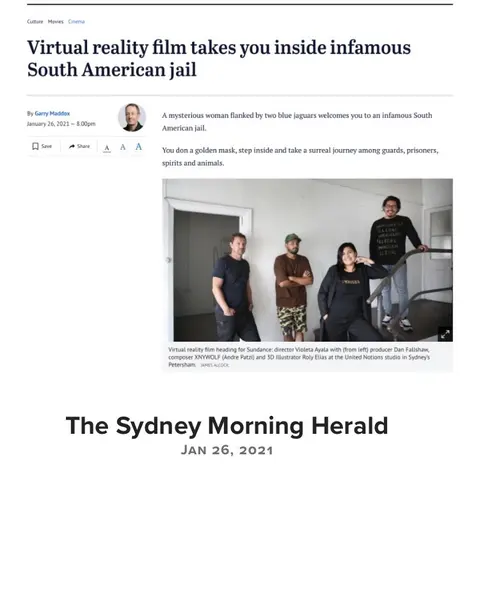 Recorte de prensa: The Sydney Morning Herald, sobre Prison X.