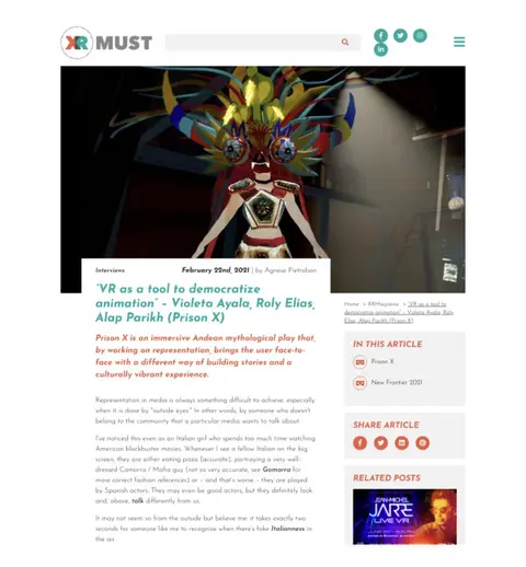 Recorte de prensa: XR Must, sobre Prison X.