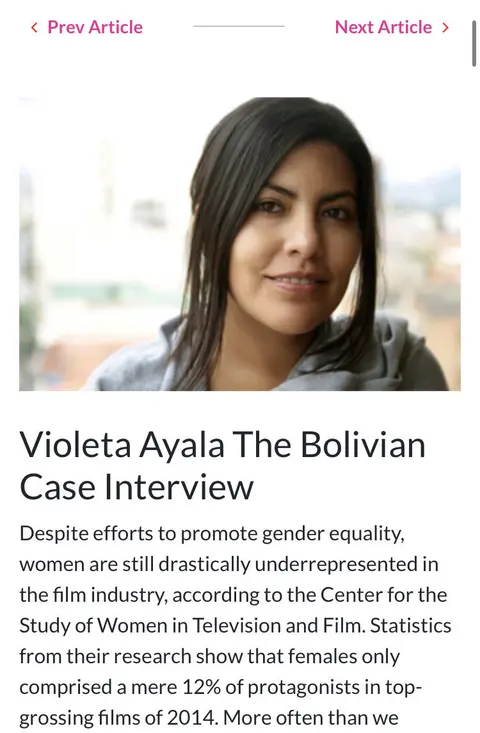 Recorte de prensa: girl.com.au, sobre The Bolivian Case.