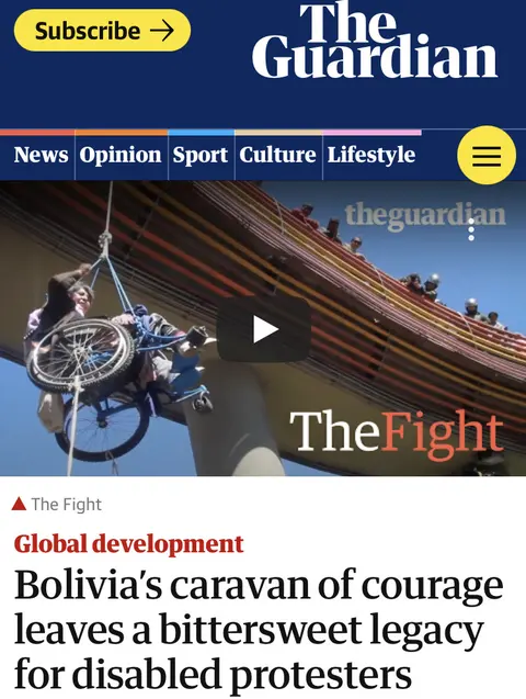 Recorte de prensa: The Guardian, sobre The Fight.
