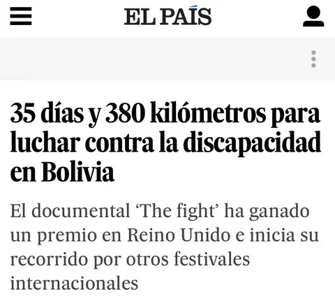 Recorte de prensa: El País, sobre The Fight.