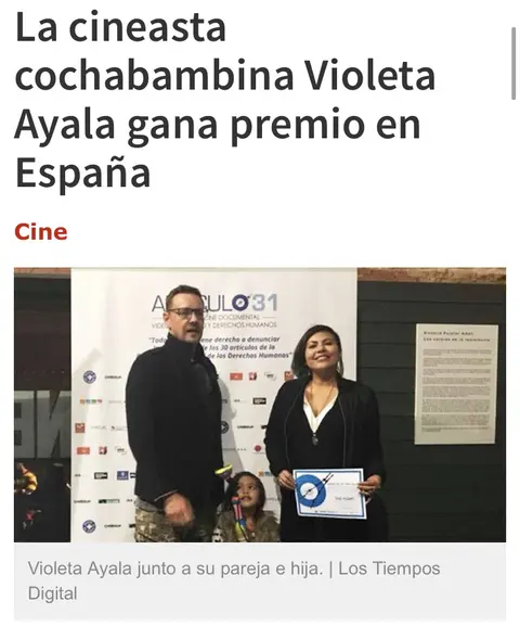 Recorte de prensa: Los Tiempos, sobre The Fight.