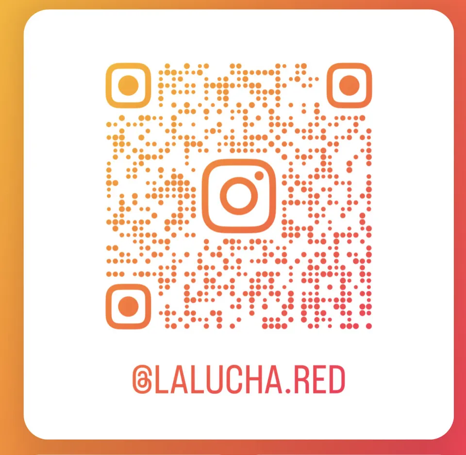 Un código QR de la cuenta de Instagram @lalucha.red.